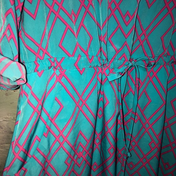 Ellie brand cinch waist 3/4 quarter sleeve dress - Picture 2 of 7